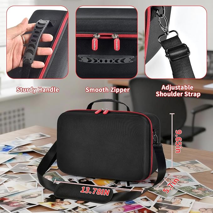 Camera Case for Canon EOS Rebel T7/R50/R6 Mark II/R100, for Sony Alpha 7 IV/ ZV-E10/ A6400/ A6700/A6100, for Nikon D7500 DSLR SLR Cameras, Bag for Lens/ Battery/ Tripod, with Shoulder Strap - Box Only