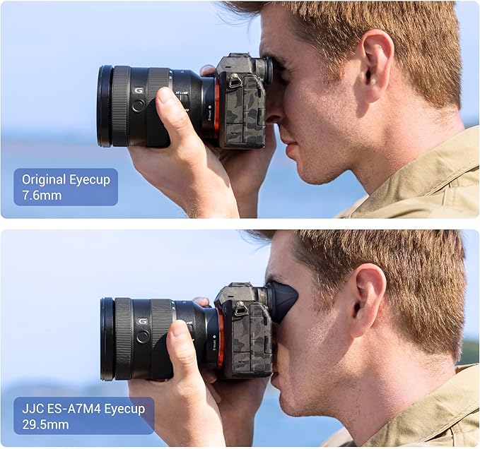 JJC Camera Viewfinder Eyecup Eyepiece for Sony A7R V A7R5 A7 IV A7M4 A7S III A7SIII A7S3 A1 Alpha 1 Replaces Sony FDA-EP19 Eye Cup, Oval Shape Soft Silicone and 360° Rotatable Design