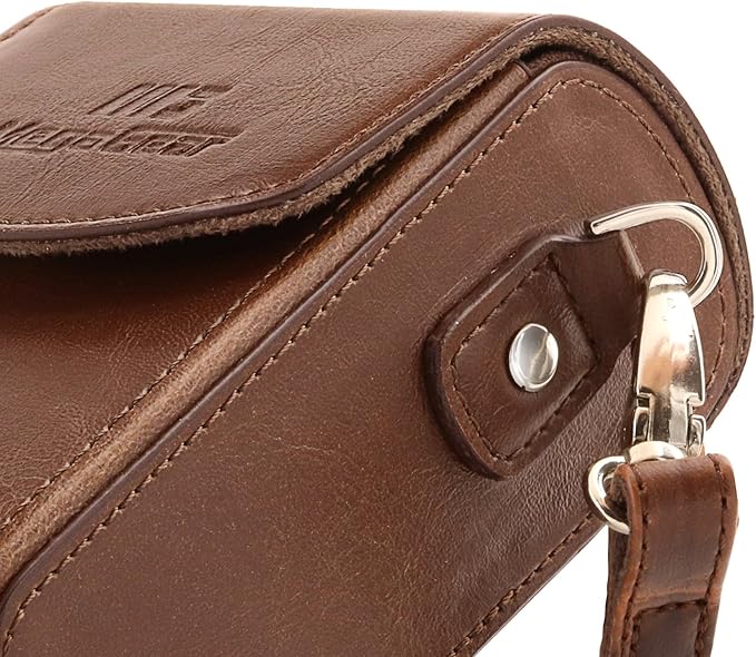 MegaGear Leather Camera Case with Strap, Compatible with Canon PowerShot S120, Nikon Coolpix P340, Panasonic Lumix DMC-ZS50, ZS45, Sony Cyber-shot DSC-RX100 III, IV, V – Brown