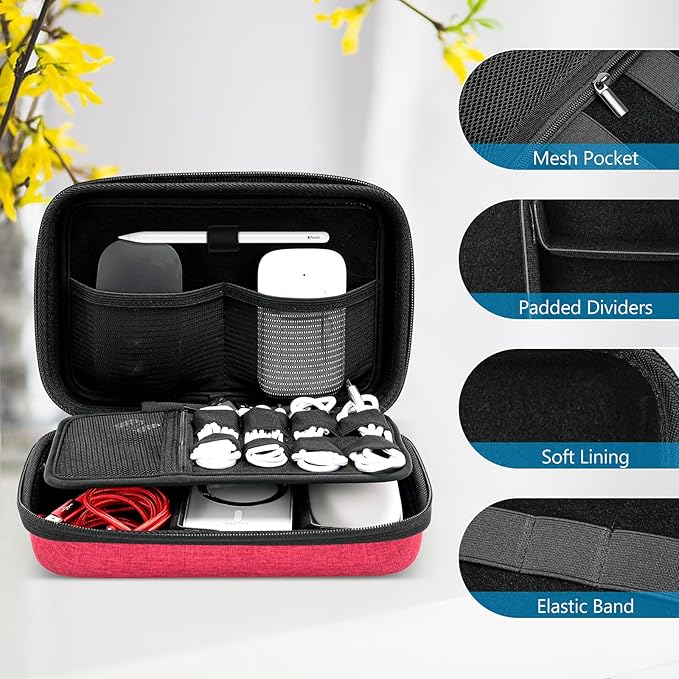 ProCase Hard Travel Electronic Organizer Case Bundle with Hard Carrying Case for Glinet Travel Router