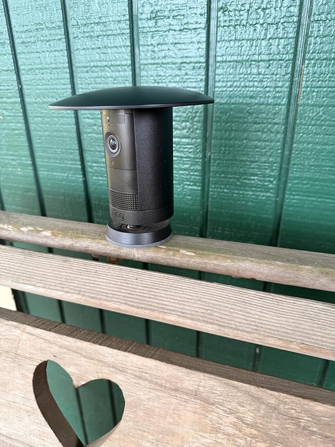 Haoyou Rain Cover for Ring Outdoor Cam Plus and Ring Stick Up Cam, Protects Camera Lenses from Rainwater, Glare, Snow, Sunlight, and UV Rays, Easy to Install and Does Not Obstruct The View (Black)