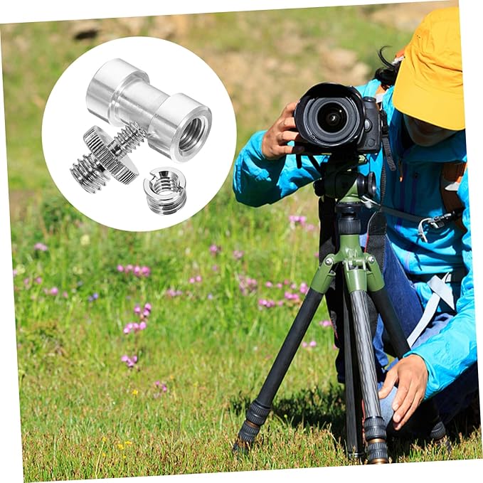 Operitacx Tripod Screw Mount Adapter Kit 1/4 to 3/8 Converter Camera Mounting Screw Accessory for Light Stand and Tripod Compatibility