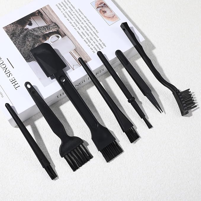 7pcs Mini Keyboard Cleaning Kit, Ymapinc Anti Static Keyboard Brush/Dust Brush, Small Cleaning Brushes for Tight Spaces/Thin Brush for Electronics, Computer, Laptop, Camera, Motherboard & Small Parts