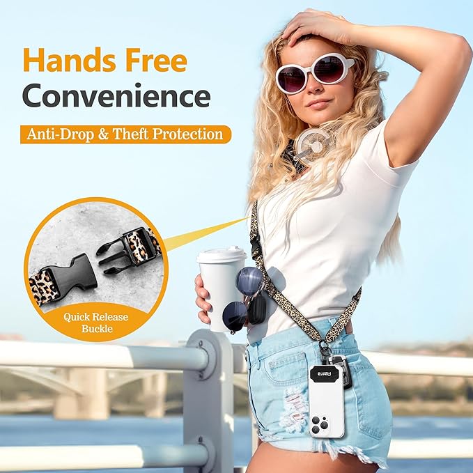 Azrra Adjustable Crossbody Phone Lanyard: Universal Crossbody Phone Strap Adjustable Cell Phone Lanyard for iPhone Samsung