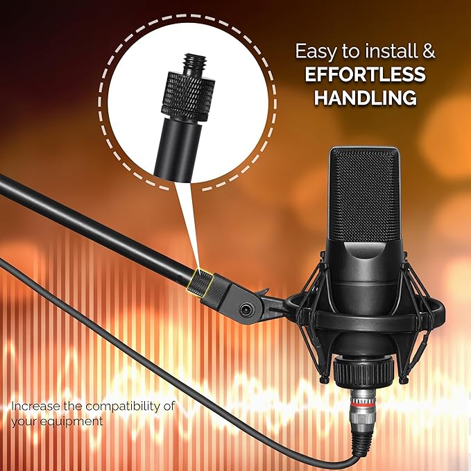 IXTECH Mic Stand Adapter Set 8 pieces Metal Microphone Stand Screw Thread Adapter 5/8 Female to 3/8 Male 3/8 Female to 5/8 Male 5/8 Female to 1/4 Male 1/4 Female to 5/8 Male Tripod Adapter ADP02 Black