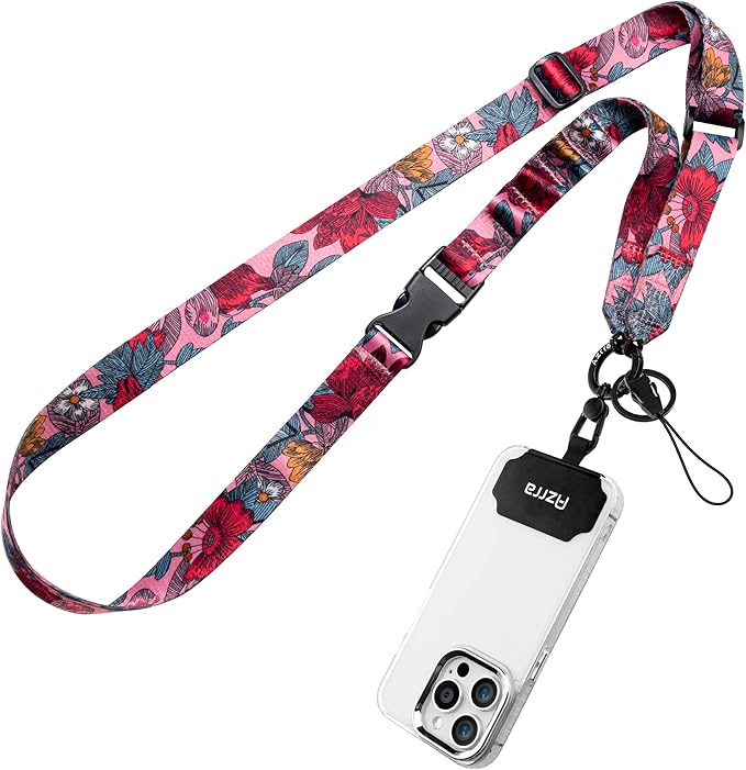 Azrra Adjustable Crossbody Phone Lanyard: Universal Crossbody Phone Strap Adjustable Cell Phone Lanyard for iPhone Samsung