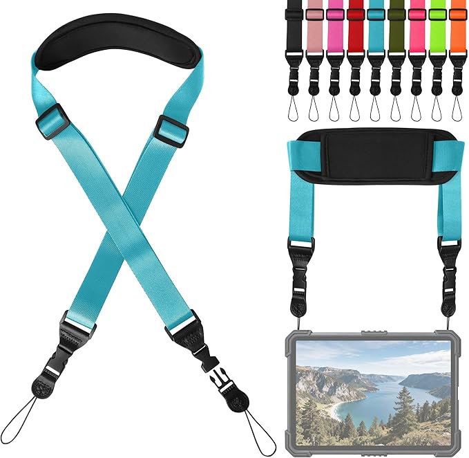 Padded iPad Binocular Camera Shoulder Strap, Nylon Neck Lanyard Strap for Tablet Case Crossbody Laptop Luggage Bag