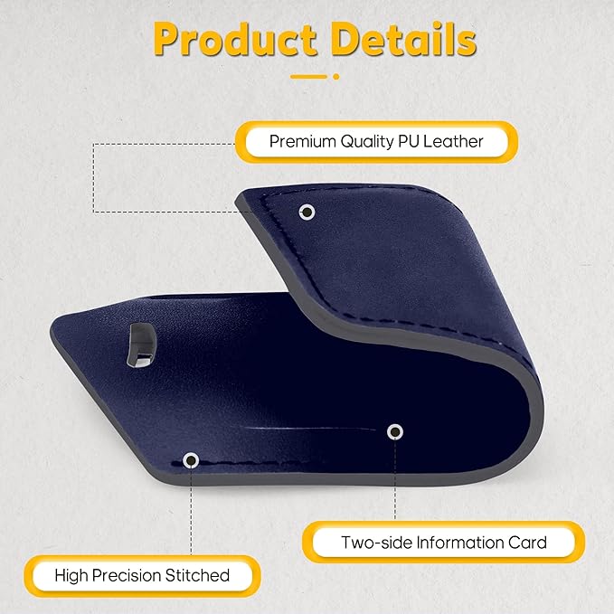 Travelambo 12 Pack Luggage Tags Faux Leather for Suitcases Travel Bag Labels with Protection Cover ID (Deep Blue)