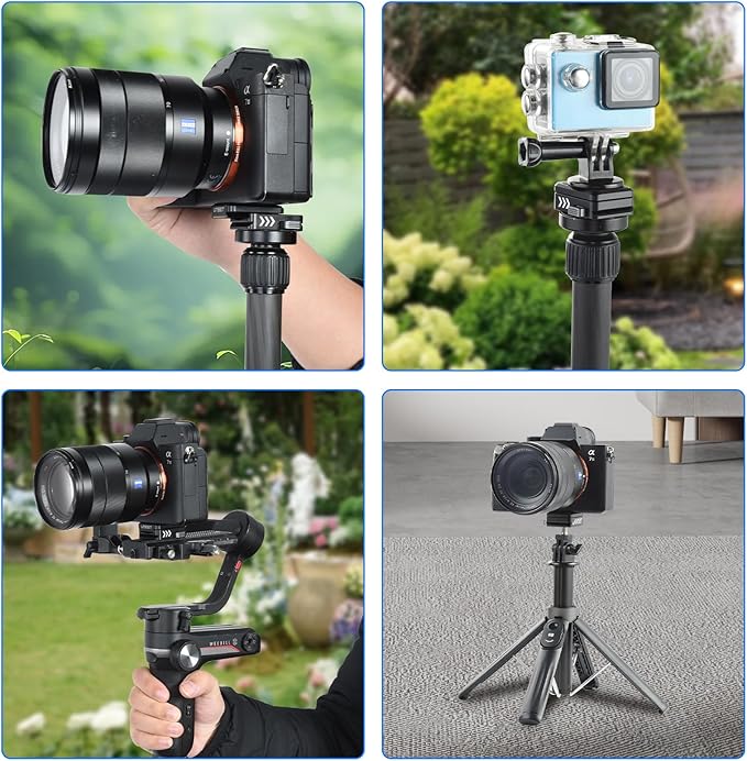 UTEBIT Metal Quick Release Plate with 1/4''-20 Camera Screw, Tripod Mount Plate with Tripod Monopod Slider Stabilizer Ball Head Compatible with Arca Swiss Peak Design Capture V3 Camera Clip