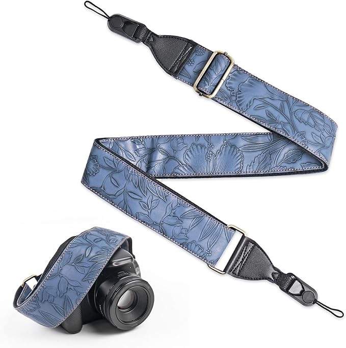 QIELIZI Lifestyle Camera Strap,Vintage Adjustable Vintage Neck & Shoulder Strap for All DSLR Cameras