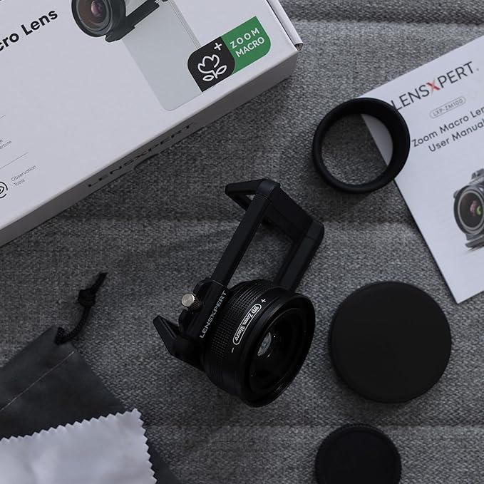 Macro Lens 10X-20X for Smartphone, Universal Clip-On HD Close-Up Lens Kit for Smartphone – Perfect for Macro Photography, Jewelry, Flowers, Insects