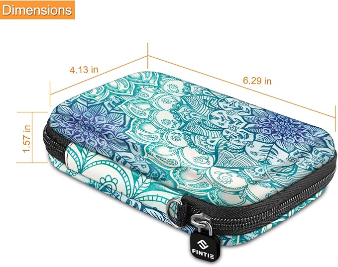 FINTIE Case for HP Sprocket Select/Sprocket Plus Smartphone Printer, Canon Ivy Mini/CLIQ 2/CLIQ+2 Instant Camera - Shockproof Hard Shell Carrying Case, Emerald Illusions