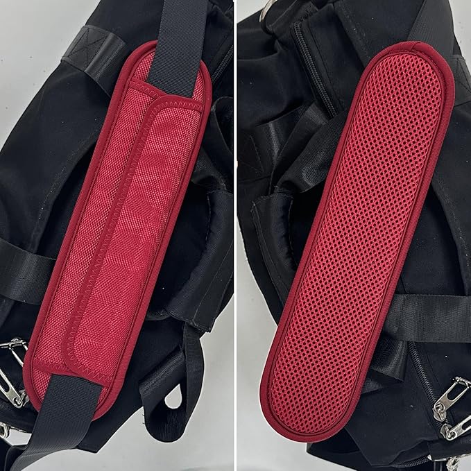 2 Pack Extra Thick Shoulder Strap Pad, Universal Replacement Shoulder Pad, for Shoulder Bags, Detachable Shoulder Strap Pad Pads Help Relieve Shoulder Pain(Sandwich Mesh-Red)