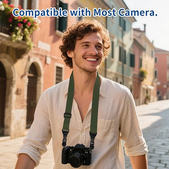 Adjustable iPad Binocular Camera Strap, Comfortable Shoulder Strap Nylon Neck Lanyard for iPad/Samsung Tablet Case,Crossbody Laptop Luggage Bag (Army Green)