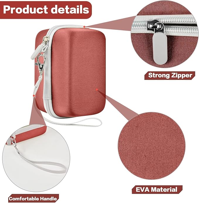 Grapsa Digital Camera Case Compatible with KODAK EKTAR H35 H35N Half Frame Film Camera, Storage Holder Organizer for Kodak Ultra F9 M35 M38 Paper Shoot kamera, 35mm Film Rolls (Box Only)- Brown
