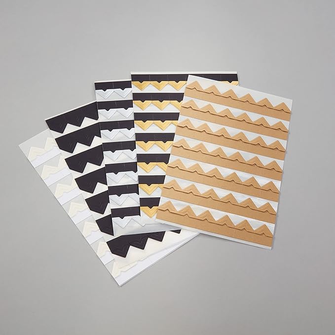 Semikolon - Self-Adhesive Photo Corners for Albums, 252 Pieces, Silver