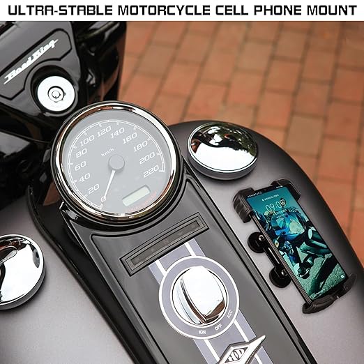 ULIBERMAGNET Magnetic Motorcycle Phone Mount,Heavy Duty Adjustable Magnetic Cell Phone Holder,Anti Shake Motorcycle Phone Mount,Compatible with Motorcycles,ATV,UTV,Golf Cart,Car,Cruises