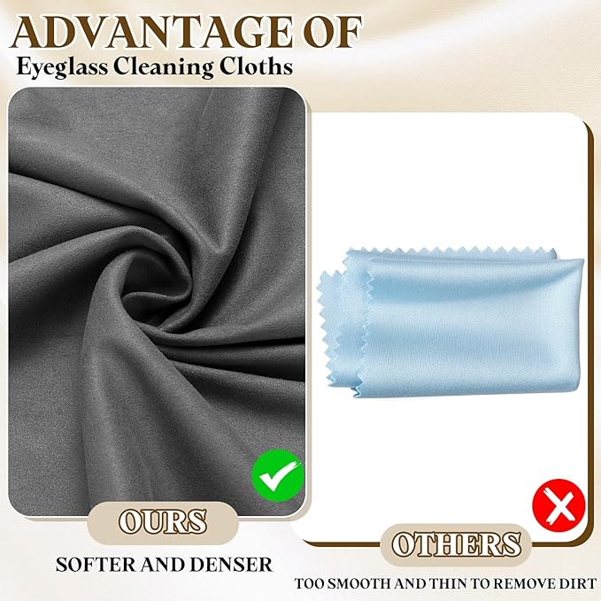 PATIKIL 6Pcs Soft Eyeglass Cloths, 15.8 x 15.8 Electronics Microfiber Cleaning Cloths Eyeglass Cleaning Fabric for Lens Wipes Glasses Cleaner Jewelry LCD Screens Cameras, Dark Gray