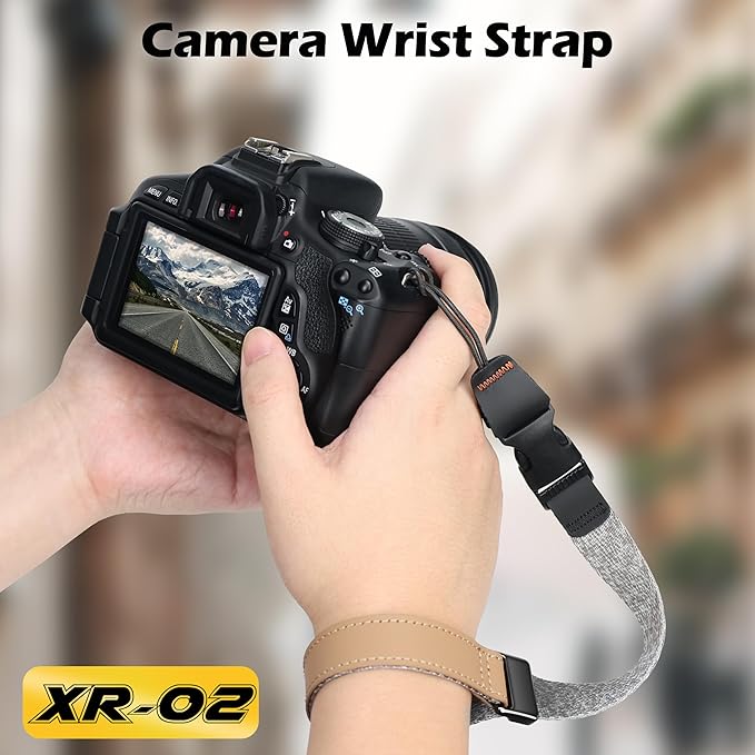 SUNYA Camera Wrist Strap with Quick Release Buckle. Sturdy Nylon Rope Hand Strap Compatible for DSLR or Mirrorless Camera