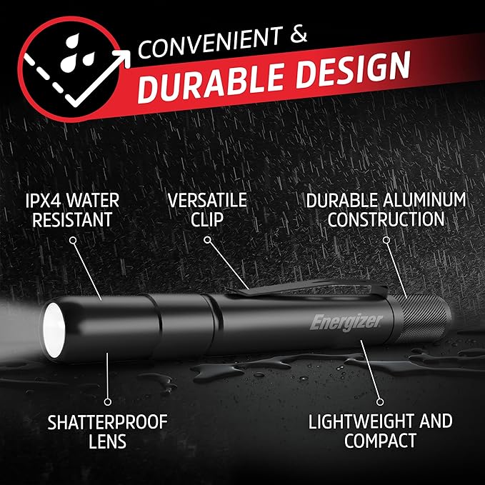 Energizer UV Flashlight Pen Light, LED Handheld Blacklight Flashlight, UV + White LED, Detector for Dog Pet Urine Stains, Bed Bugs and Scorpions (Batteries Included)