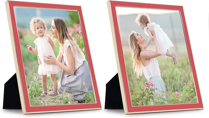 Sheffield Home Tabletop Picture Frame – Iron Enamel Decorative Display Frame for Home or Office, 4x6 Inch, Rose