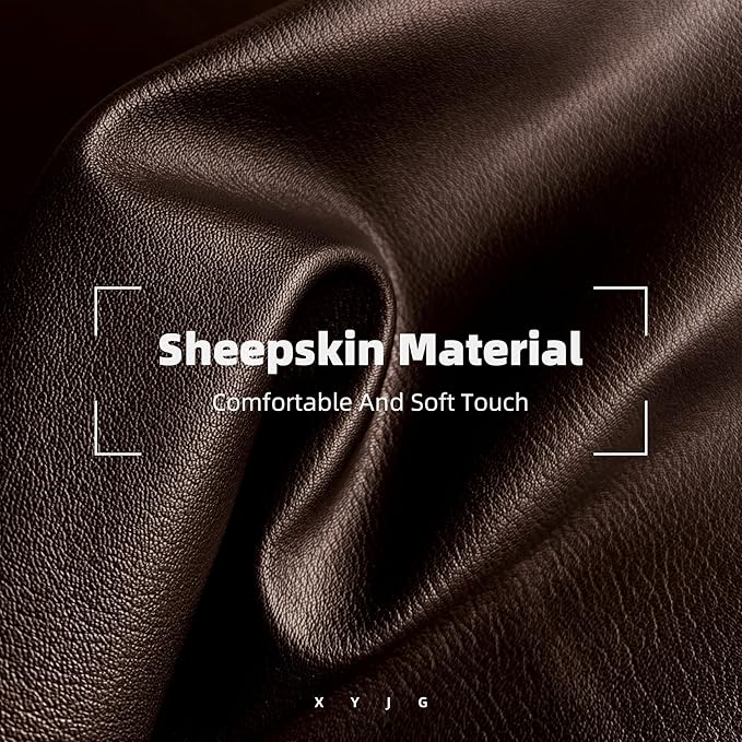 Lambskin Leather Shoulder Strap Pad for Designer Trendy Bags,Detachable Replacement Pressure Relief Cover for Women Tote Bag Handbag Purse Backpack【Brown,Gold Studs】