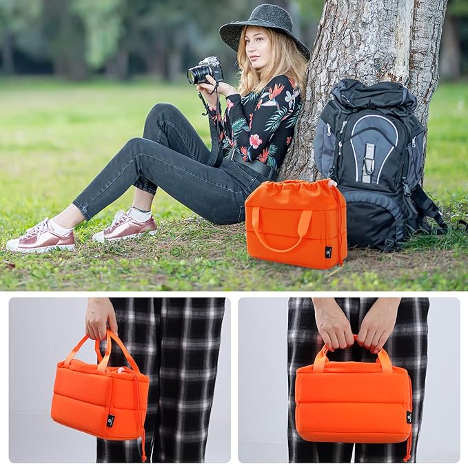 Koolertron Shockproof Camera Photo Bag for SLR TLR Camera Insert Partition Padded Case,Can be Put Directly Into the SLR Camera Bag With Freely Adjustable Compartment