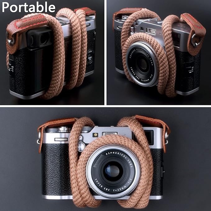 Camera Strap,Soft Rope Camera Neck Strap, Shoulder Strap for DSLR SLR Mirrorless Camera with Round Hole Interface 100cm