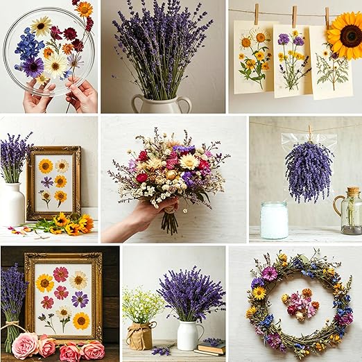 Aboofx 2LBS Silica Gel Flower Drying Crystals, Reusable Color Indicating Flower Preservation Kit with Gloves, Flower Drying Silica Gel Crystals Desiccant for DIY Wedding Funeral Bouquet Preservation