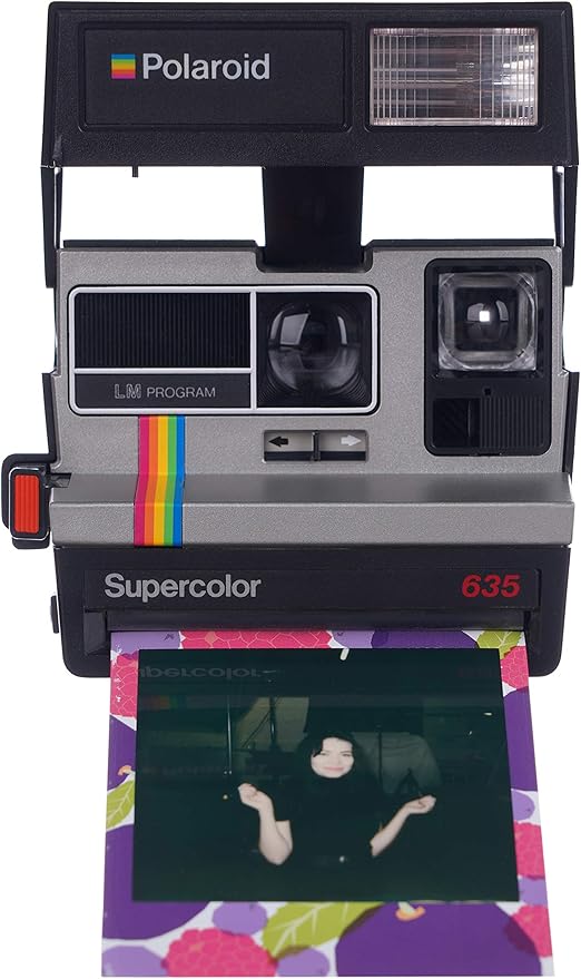 Polaroid Supercolor 635 Instant Camera | Vintage Retro Instant Film Camera with Built-in Flash | Compatible with Polaroid 600 Film