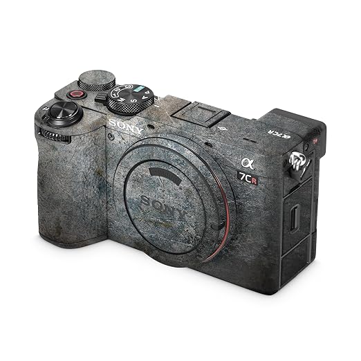 Camera Skin Compatible with Sony Alpha 7CR Camera (2023) - Shadow Concrete - Premium 3M Vinyl Protective Wrap Decal Cover - Easy to Apply | Crafted in The USA by MightySkins