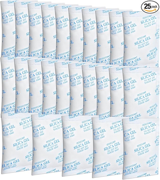 25 Pcs Pet Food Desiccant Bags Compatible with Petkit/Petlibro/Pawsync Automatic Cat Feeder, Pet Feeder Replaced Desiccant, Reminder Keep Pet Food Dry and Fresh