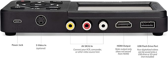 ClearClick Video to Digital Converter 2.0 (Second Generation) - Record Video from VCR's, VHS Tapes, AV, RCA, Hi8, Camcorder, DVD, Gaming Systems [Requires Working VCR/Camcorder & Tapes]