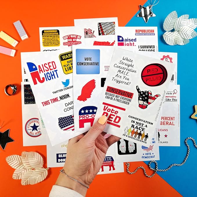 BulbaCraft 100 Pcs Republic an Stickers, Conservat ive Stickers, Republic an Party Decals, Gifts for Women & Men