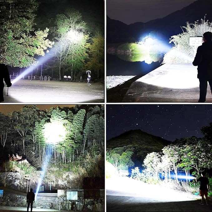 Rechargeable Flashlights 3Pack, Super Bright LED Flashlight, 3Modes Tactical Flash Light with Adjustable Focus for Emergency, Home, Car, Camping