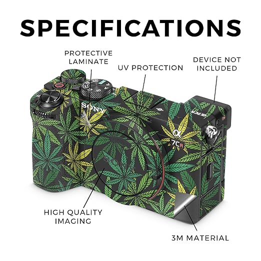 Camera Skin Compatible with Sony Alpha 7CR Camera (2023) - Cannabis Culture - Premium 3M Vinyl Protective Wrap Decal Cover - Easy to Apply | Crafted in The USA by MightySkins