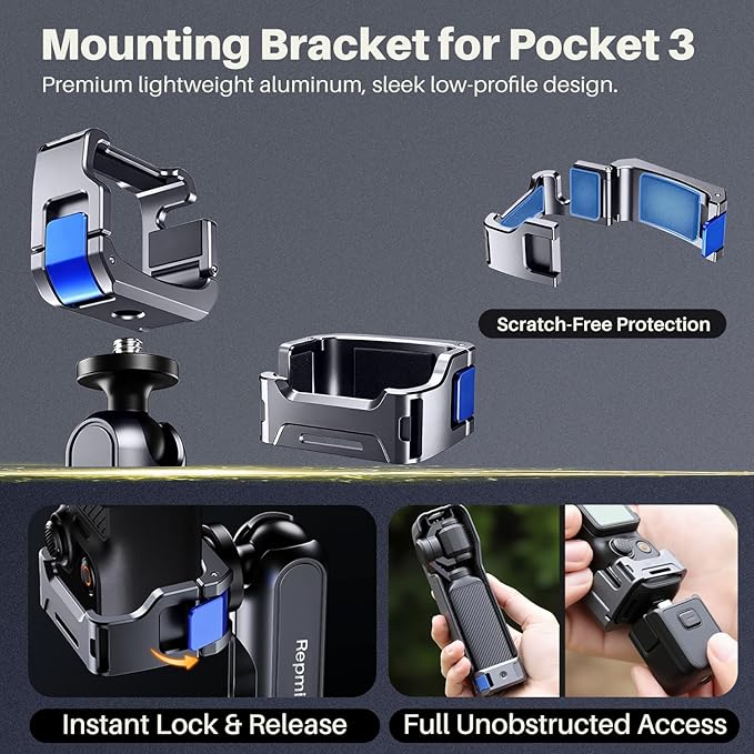 Pocket 3 Suction Cup Camera Mount, [Auto-Seal & Quick Release] Car Windshield Window Dash Holder Accessories for DJI Osmo Action 6/5 Pro/4/Nano, GoPro Hero 13-11, Insta360 X5 X4 ACE Pro 2