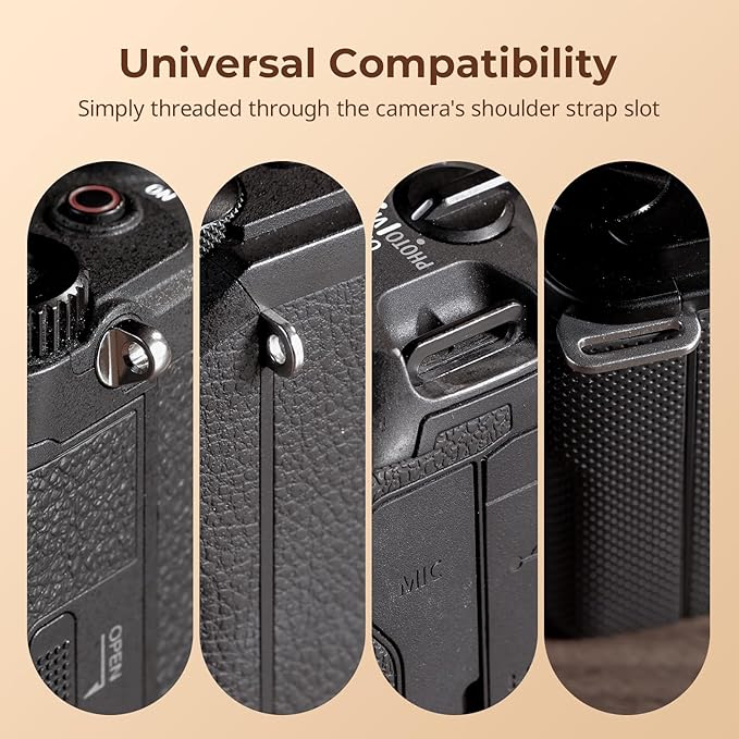 SMALLRIG Universal Leather Camera Neck Shoulder Strap for DSLR, Adjustable 100 to 110cm (39 to 43in), Max Load 10kg (22lb)