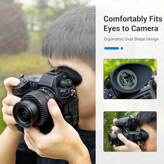[Updated Version] Z9 Z8 Zf Eye Cup Eyepiece, Camera Viewfinder Eyecup for Nikon Z8 Z9 Zf, Soft Silicone 360 Rotating Extension Oval Design, Replace Nikon DK-33 Eye Cup