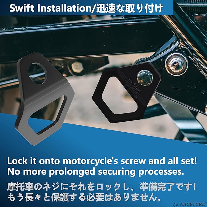 Motorcycle Tie Down Anchor Hook Heavy Duty Stainless Steel 10 Pack - Dirt Bike Tie Down Strap Rings Accessories for Truck, Camper, Trailer, Truck Bed Tie Down Anchor (Large)