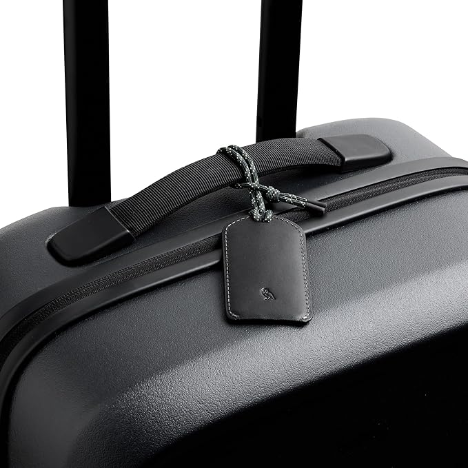 Bellroy Luggage Tag (Leather Luggage Tag with Personalizable Insert Card and Durable Construction) - Black