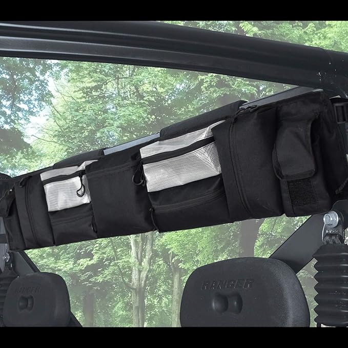 MYDAYS UTV Roll Cage Organizer Case, Cargo Rear Storage Bag Gear Bags,Tools Storage Solution for Most Full Size UTVs, Polaris, Yamaha and Kawasaki UTVs
