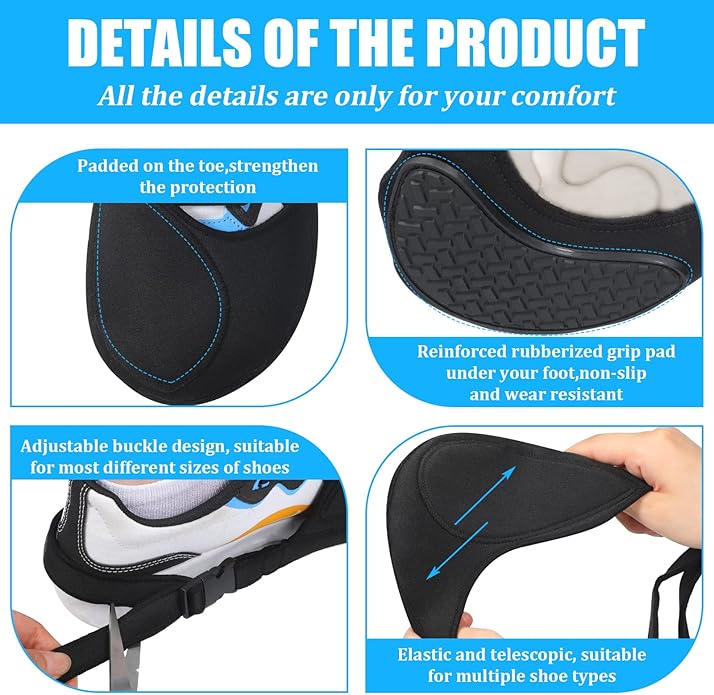Tallew 2 Pack Motorcycle Shoe Protector - Shifter Cover & Boot Protector for Men & Women, Black