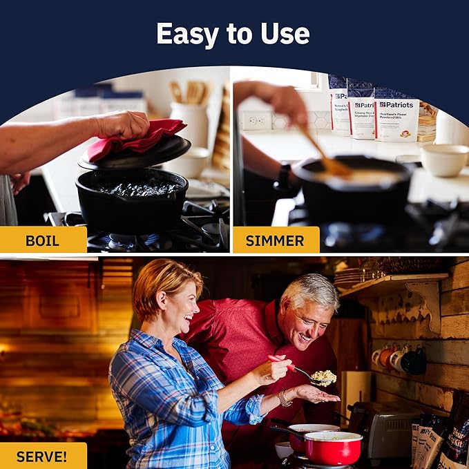 4Patriots Emergency Starter Food Kit: Emergency Food Supply Designed to Last 25 Years, 88 Servings