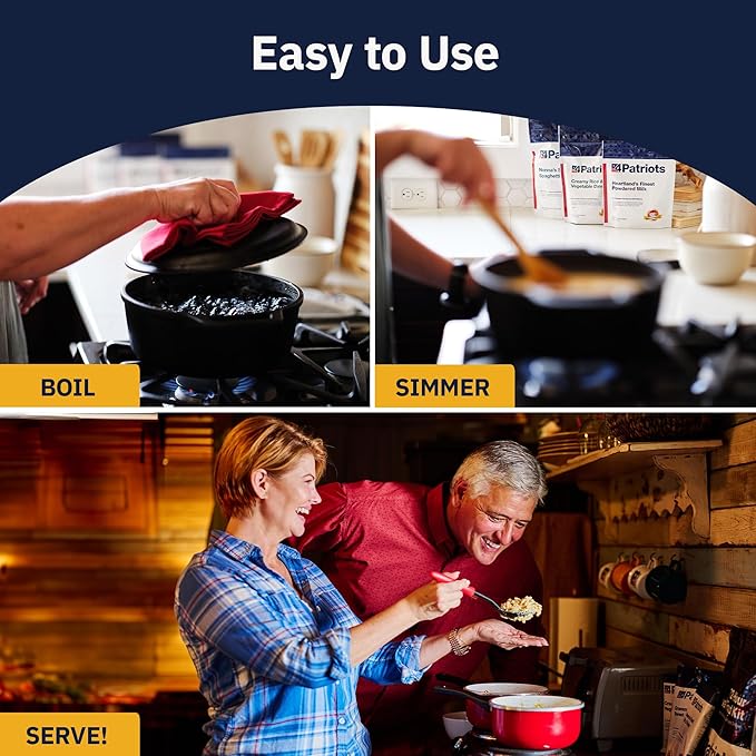 4Patriots 72-Hour Survival Food Kit: Emergency Food Supply Designed to Last 25 Years, 20 Servings