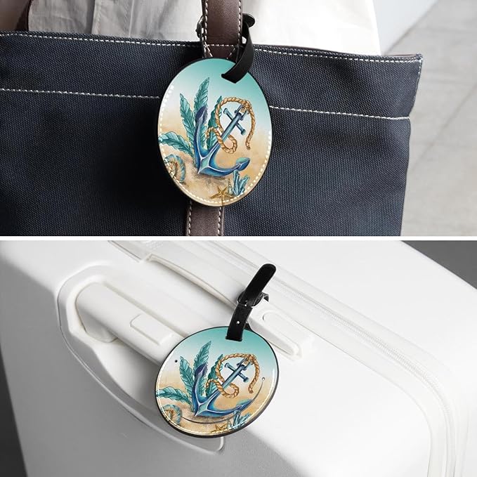 2 Pack Anchor Luggage Tag with Name ID Card Perfect to Quickly Spot Luggage Suitcase