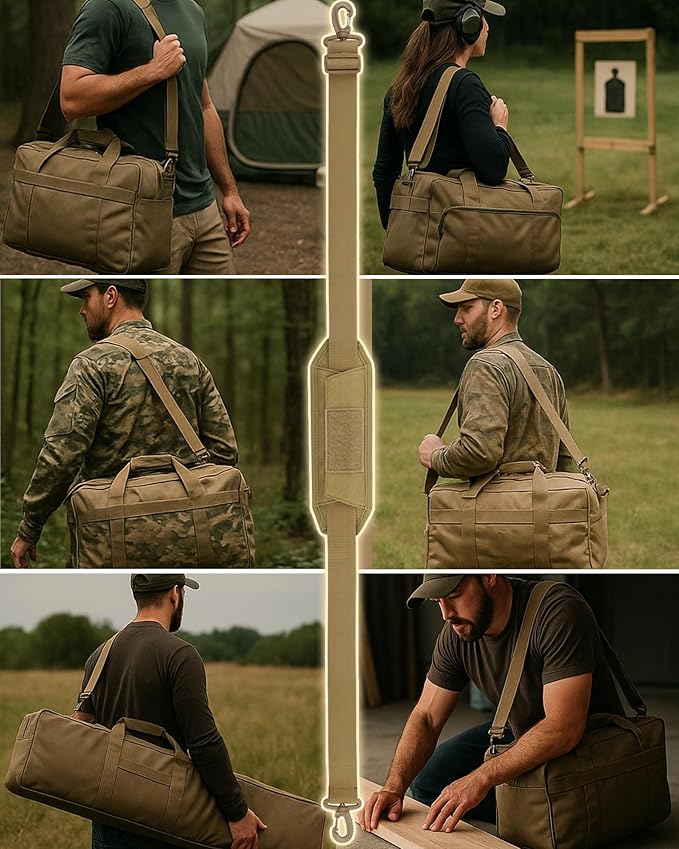 WYNEX Shoulder Strap Pad for Tactical Pouch, Universal Bag Strap with Detachable Thick Pad Single Shoulder Straps Replacement