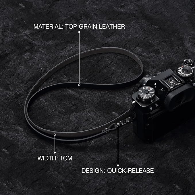 DBZZ Vintage Minimalist Leather Camera Neck Shoulder Strap For Ricoh GRIII GR3X GRIV For Leica X1 For Fuji X-half
