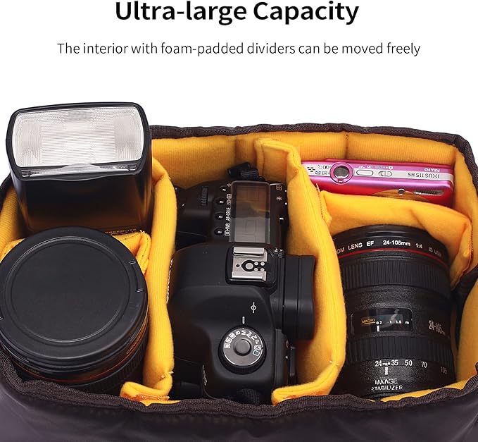 Selens High-Capacity Shockproof DSLR SLR Camera Padded Bag Case Partition Camera Insert, Make Your Own Camera Bag