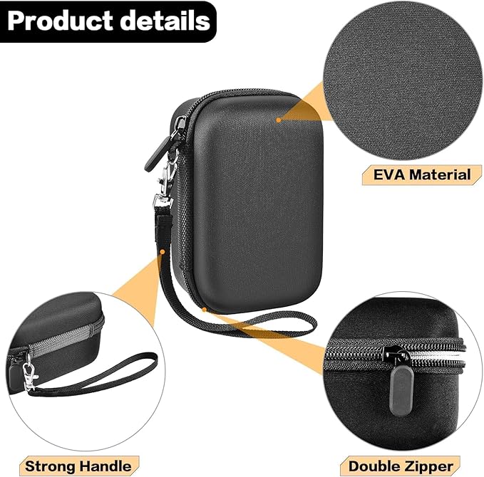 Digital Camera Case Compatible with Duluvulu for Oiadek for Zostuic for TEBNGIHNM for Canon G7 X Mark III/II 4K Vlogging Camera. Storage Holder Bag for Canon PowerShot (Box Only) - Grey Inner